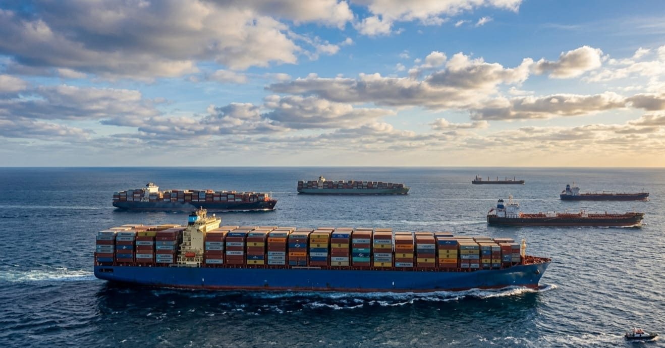 Navestix container vessels at sea